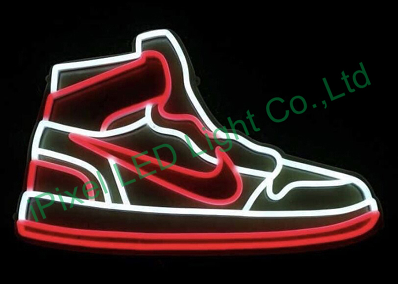 Beautiful logo and signs made by single color neon strip